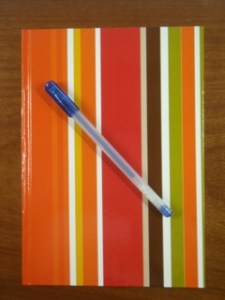 This STRIPED notebook is perfect for scribbling down story ideas