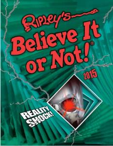 Céití recommends RIPLEY'S BELIEVE IT OR NOT 2015.