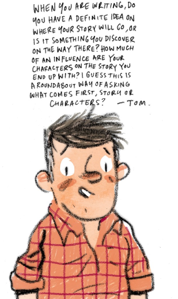 What comes first, story or characters? (Illustration copyright Tom Jellett 2017)