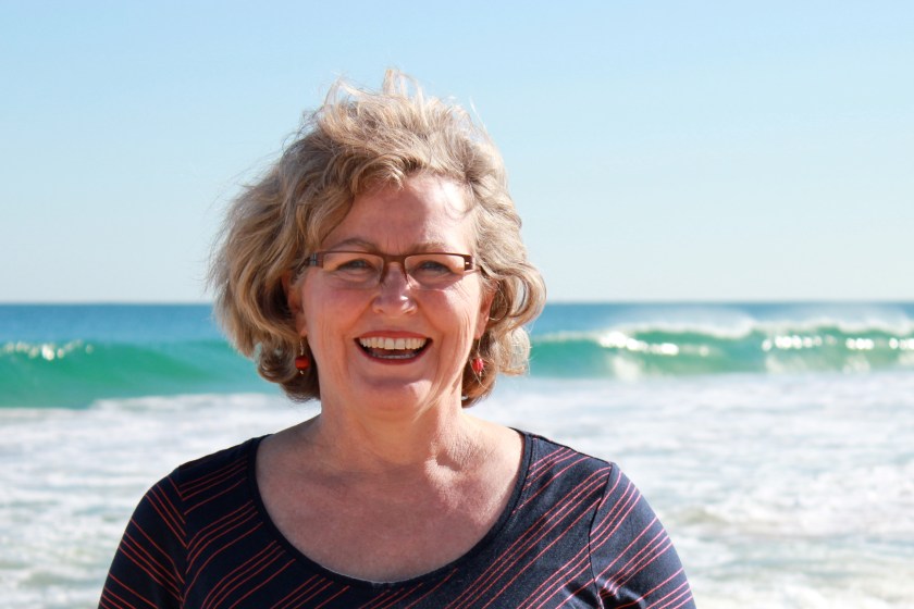 Jen Banyard at the beach