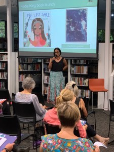 Nadia L King at the launch of The Lost Smile