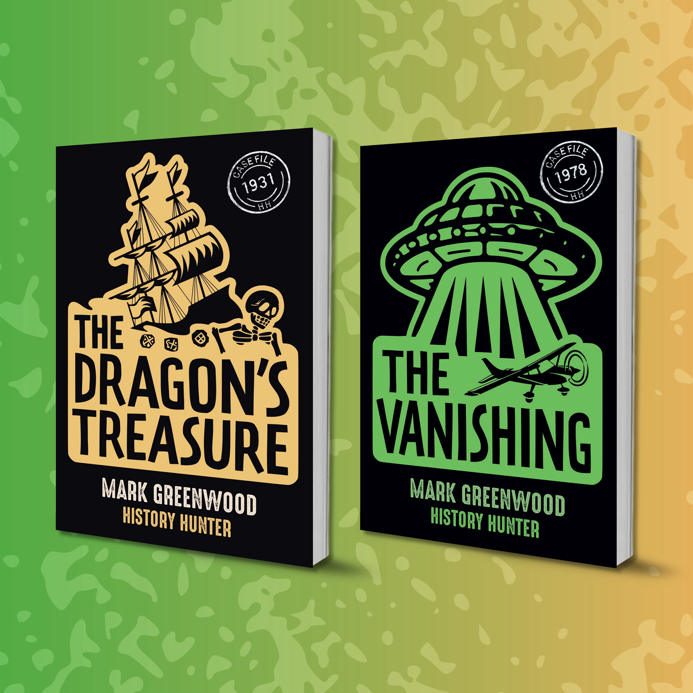 Books 1 and 2 in the History Hunter series by Mark Greenwood