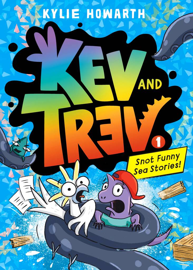 the cover of a children's graphic novel: Kev and Trev, Snot Funny Sea Stories by Kylie Howarth