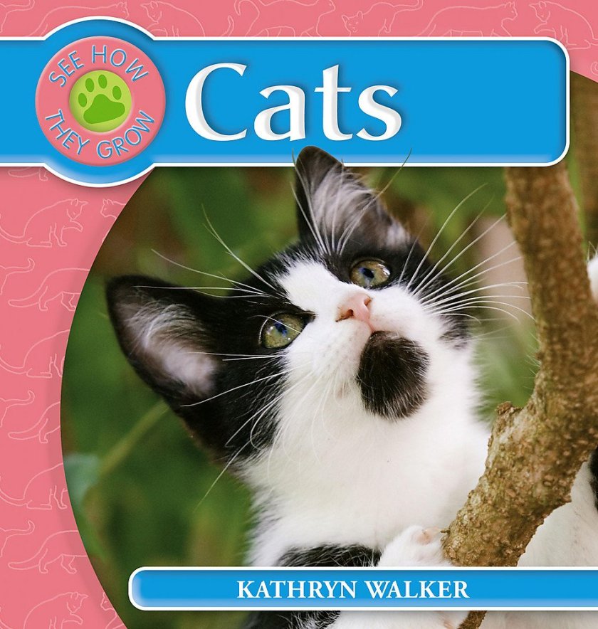 The cover of a nonfiction book for children called Cats. 