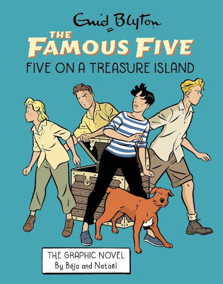 The cover of a graphic novel for children: Five on a Treasure Island.